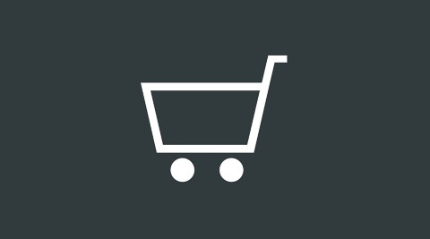 shopping cart icon with a grey background
