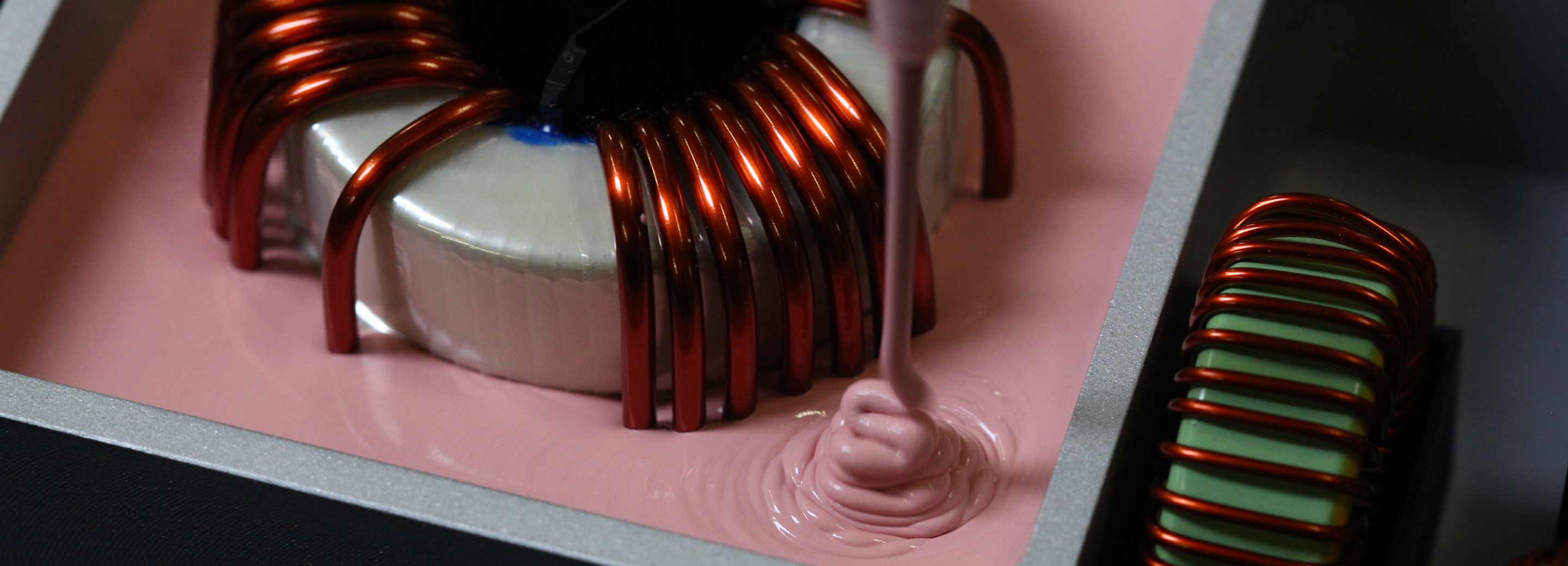 ev charger inductor in LORD CoolTherm potting material