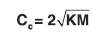 critical damping level