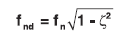 natural frequency of a damped system