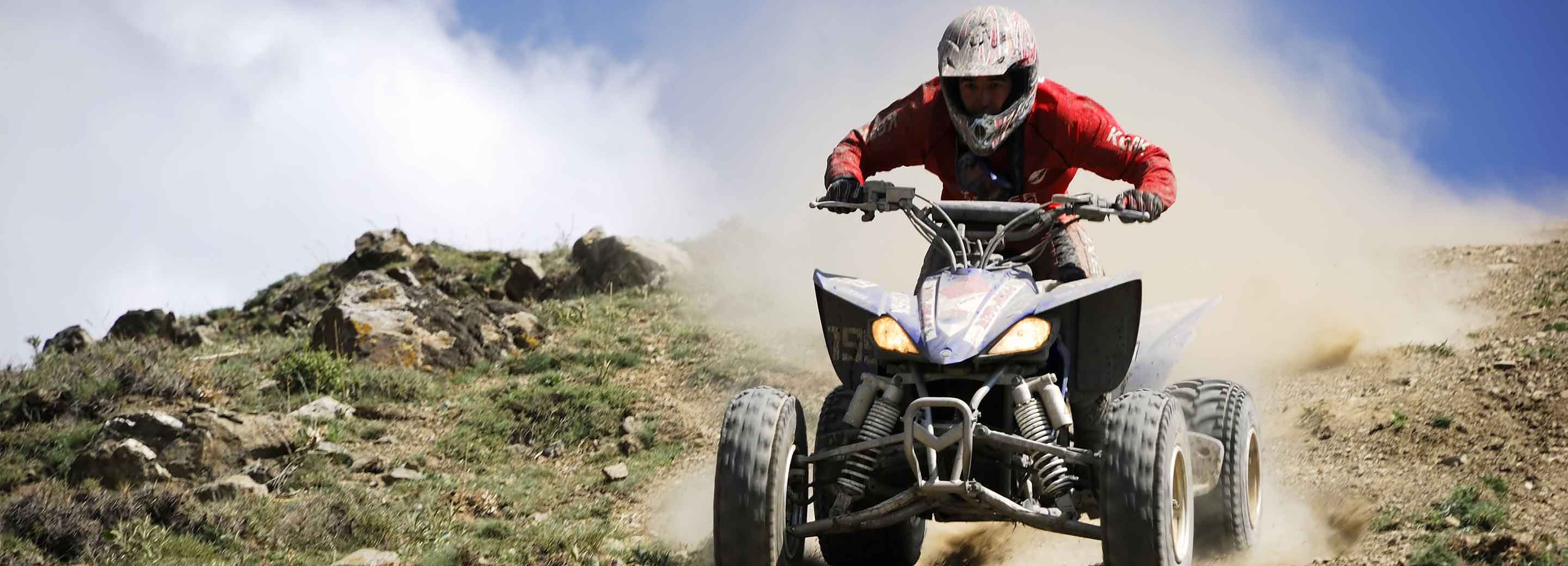 Person riding an ATV