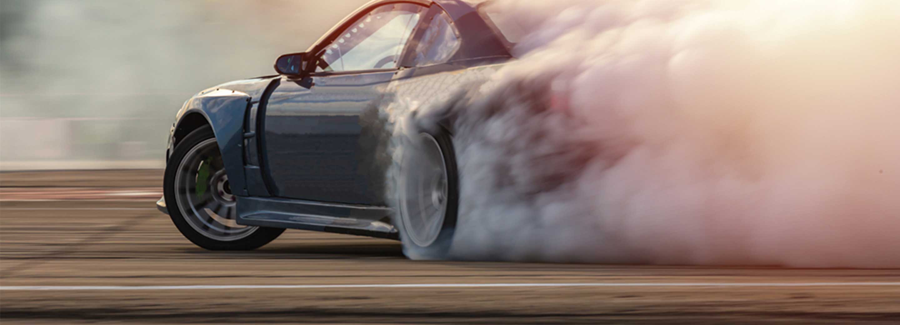 car spinning out