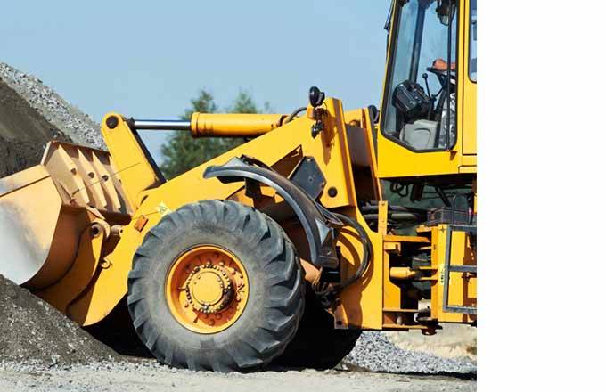 off-highway equipment, yellow bucket loader