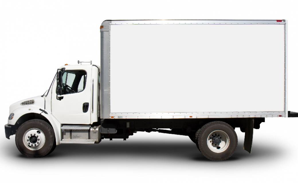 white box truck with structural adhesives
